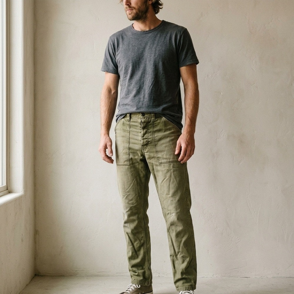 Topo Designs Mens Pants 32 Green Carpenter Utility Organic Cotton Gorpcore